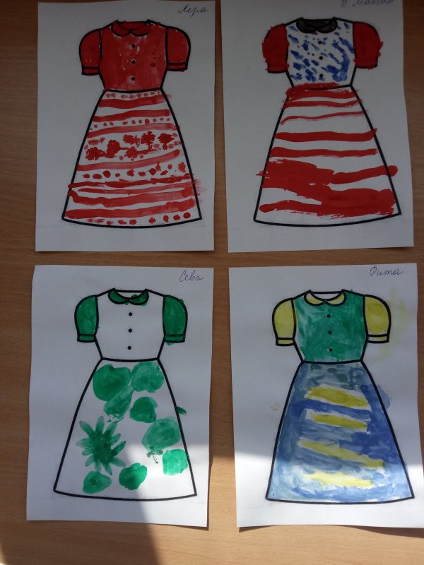 Платье для рисование для детей