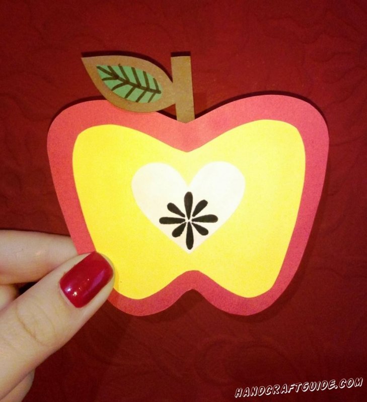 Аппликация яблоня с яблоками
