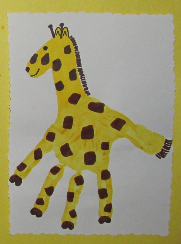 Жираф нетрадиционная техника рисования
