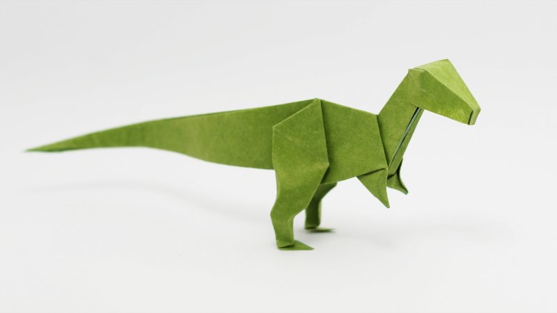 Детали динозавра из бумаги