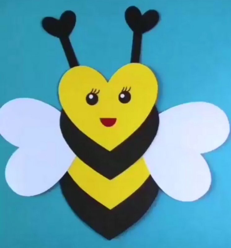 Пчёлка из цветной бумаги