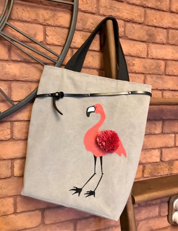 Сумка шоппер с Фламинго