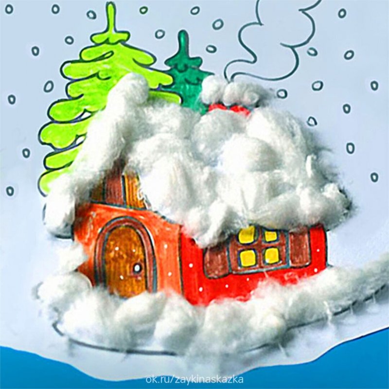 Зимний домик поделка в детский сад