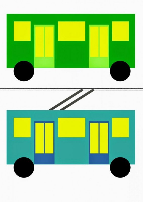 Аппликация из квадратов в средней группе на тему транспорт