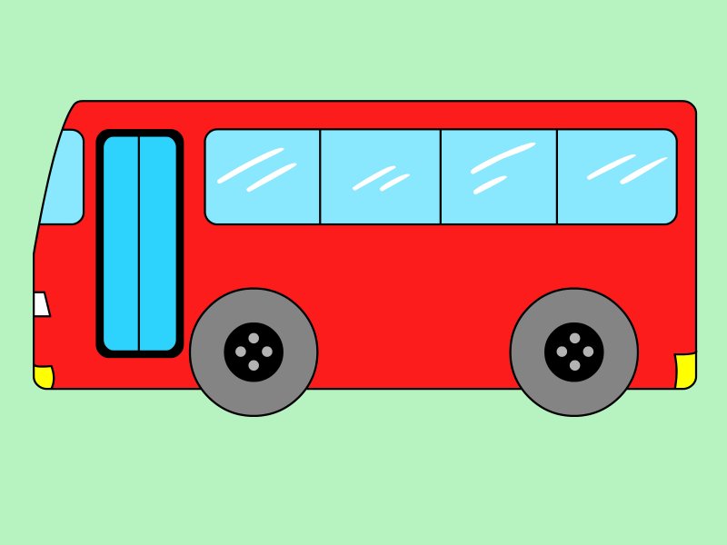 Рисование автобус в средней группе