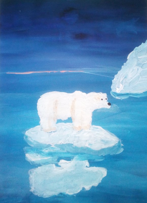 Белый медведь пластилин