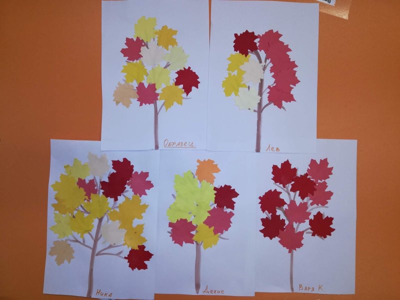 Осеннее дерево из цветной бумаги