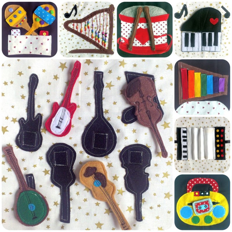 Музыкальные инструменты из пластилина