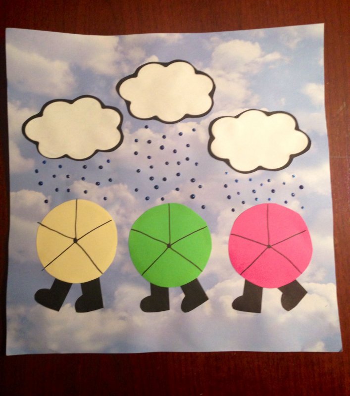 Зонт из бумажной тарелки