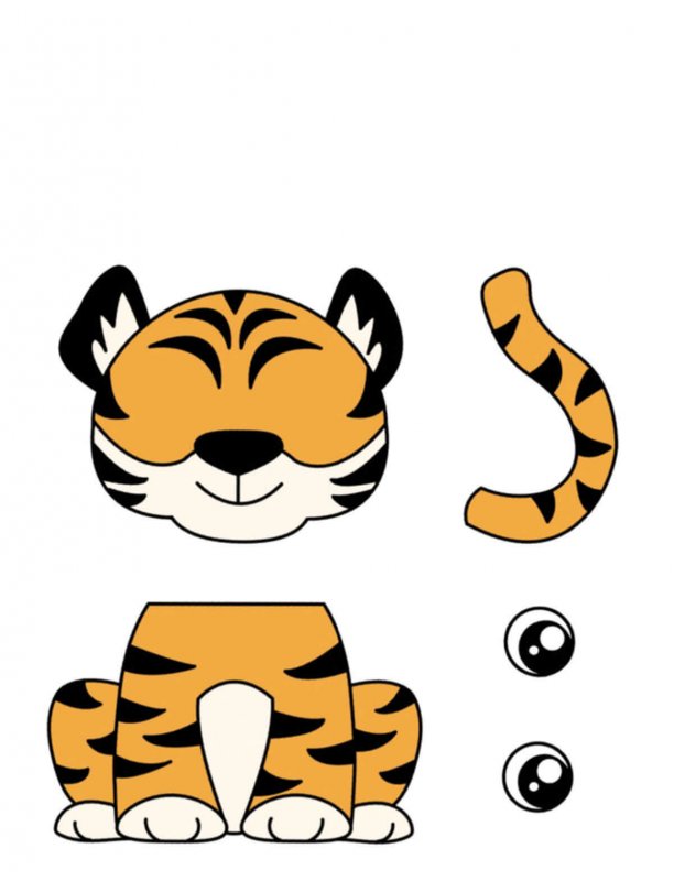 Аппликация Амурский тигр