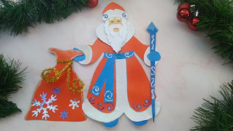 Поделки санки из бумаги для Деда Мороза