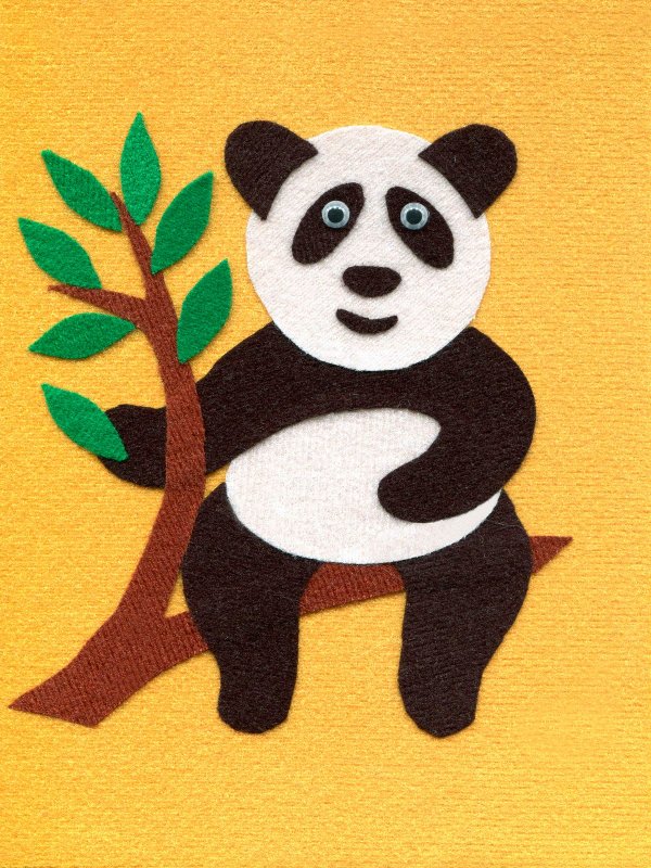 Поделка Панда из бумаги для детей