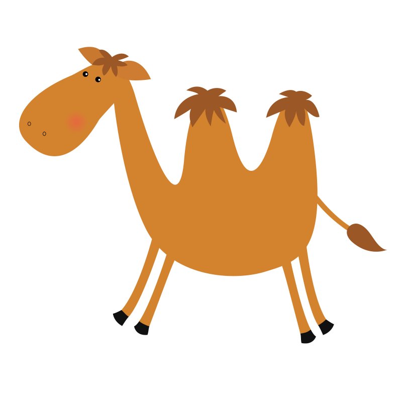 Поделка пустыня с верблюдом