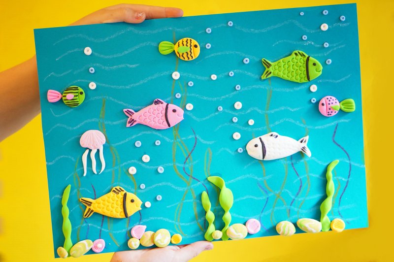 Аппликация на морскую тему в детском саду