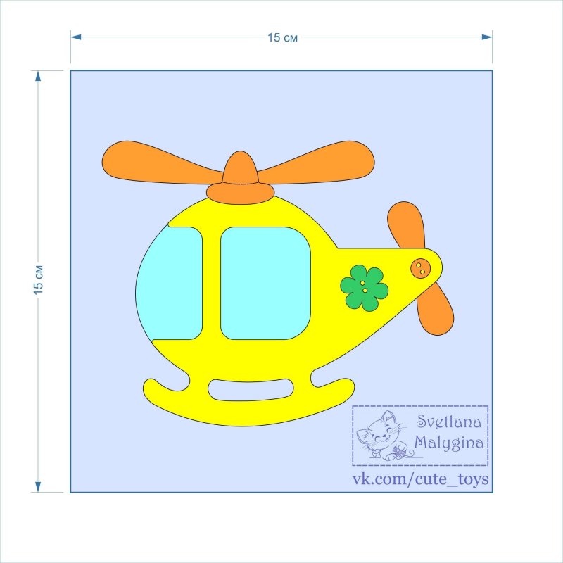 Модель вертолета из картона
