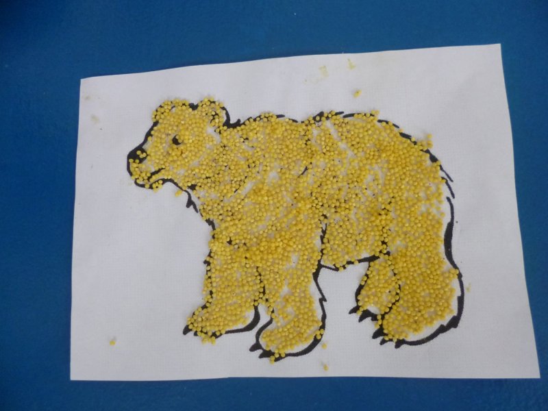 Белый медведь нетрадиционное рисование