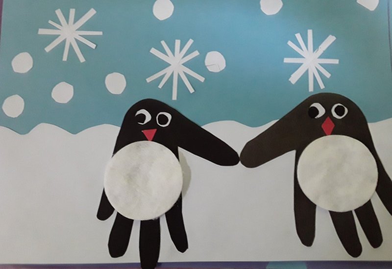 Поделка Пингвин из бумаги для детей