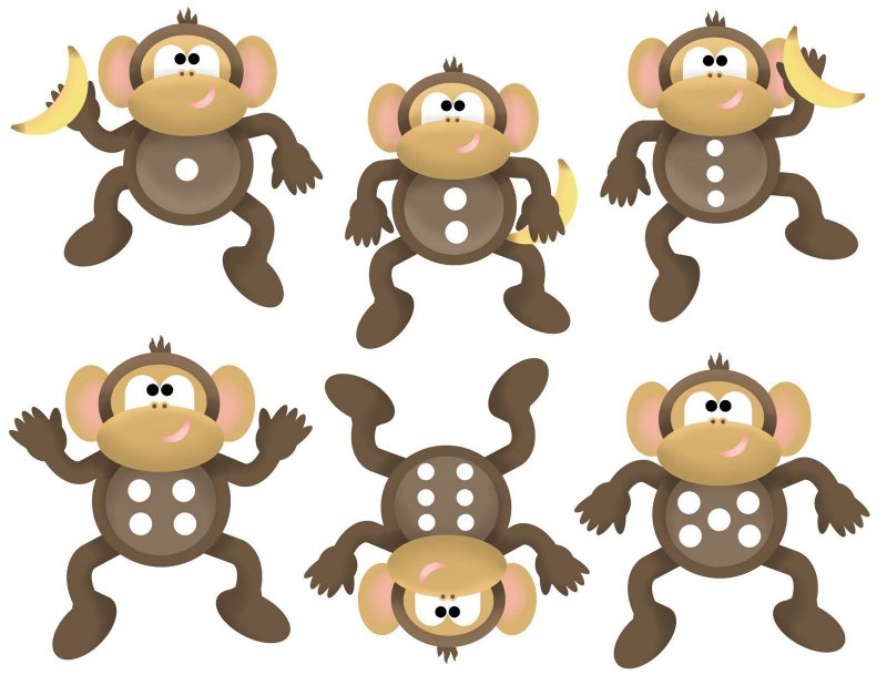 Шаблон обезьянки из фетра