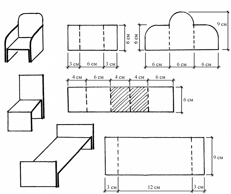 Конструирование мебели из картона изделие стол и скамья