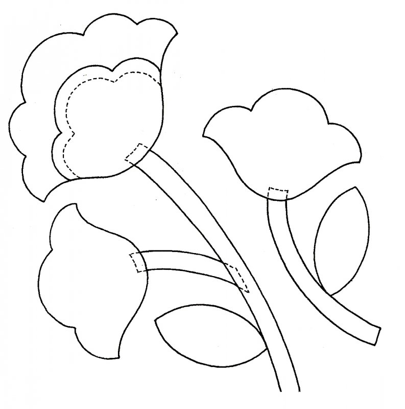 Эскиз для аппликации цветы