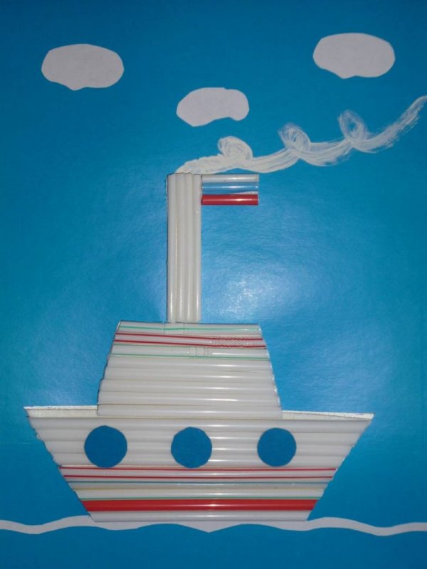 Кораблик из бумаги аппликация для детей