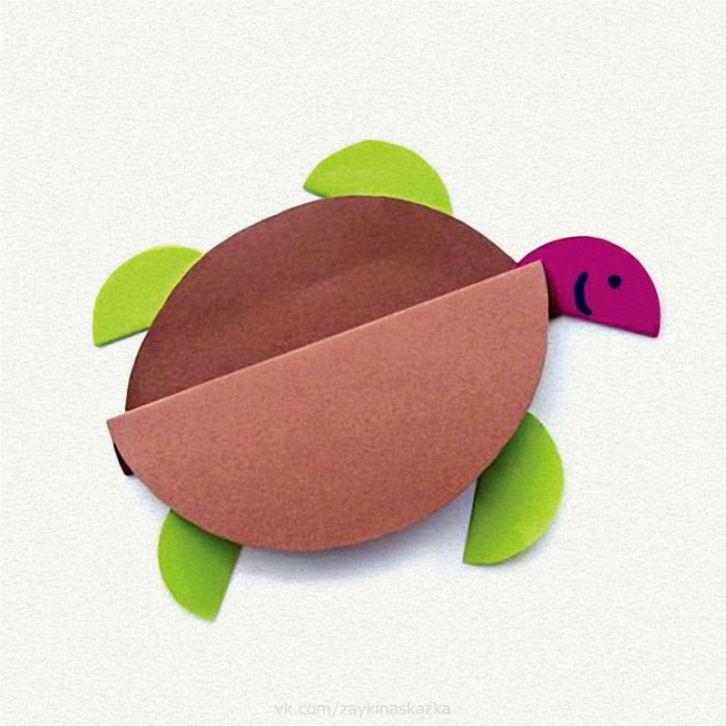 Черепаха аппликация для детей