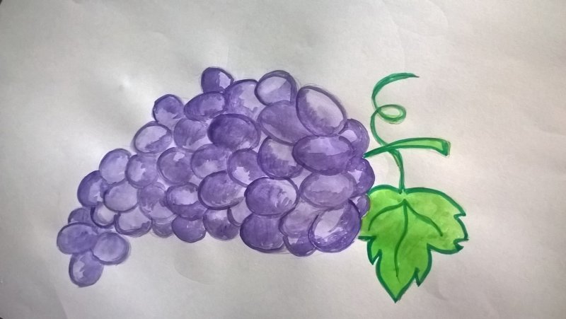 Аппликация гроздь винограда