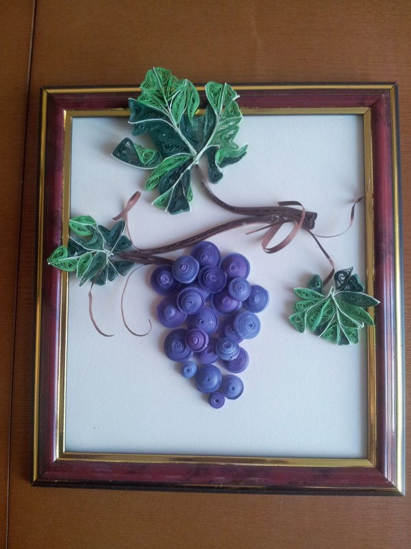 Гроздь винограда из ткани