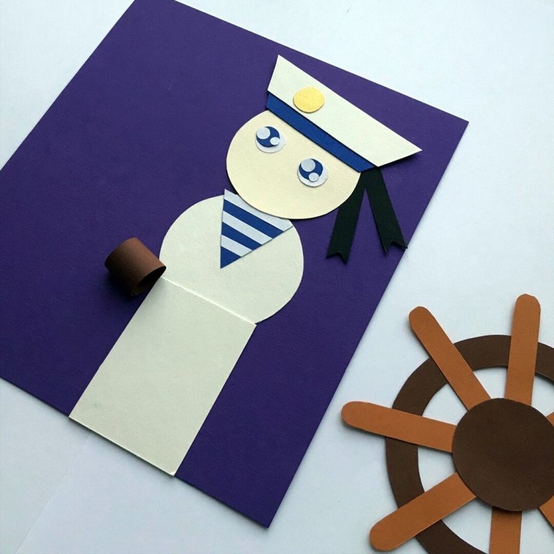 Аппликация моряка в детском саду