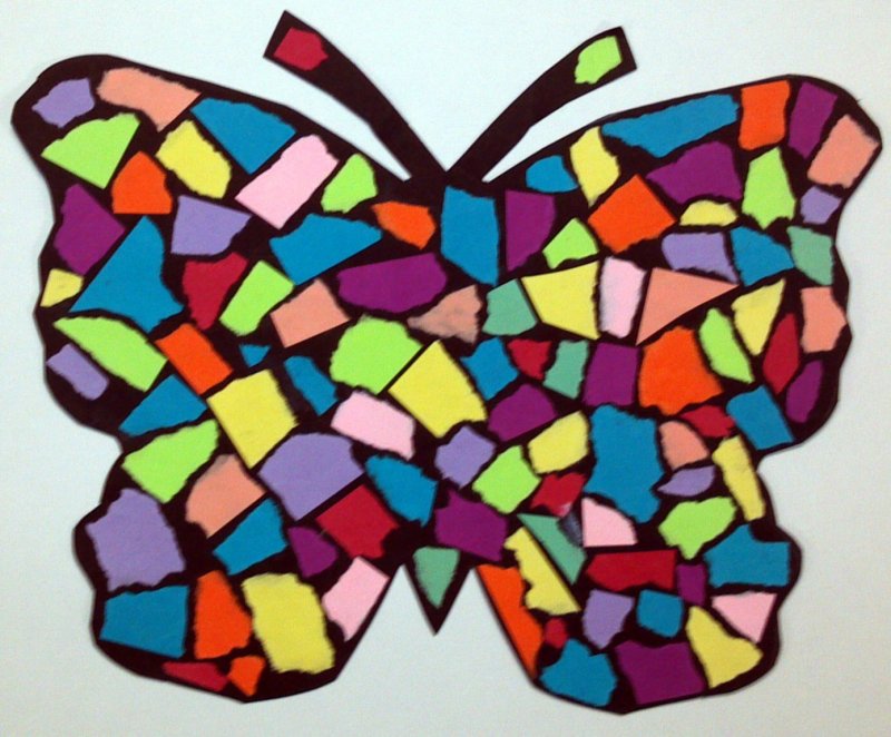 Мозаичная аппликация яблочко