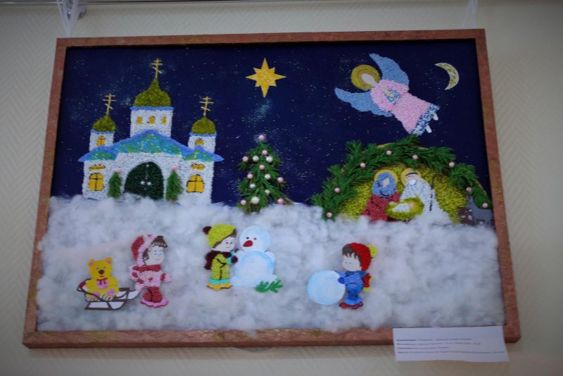Коллективная работа в детском саду к Рождеству Христову