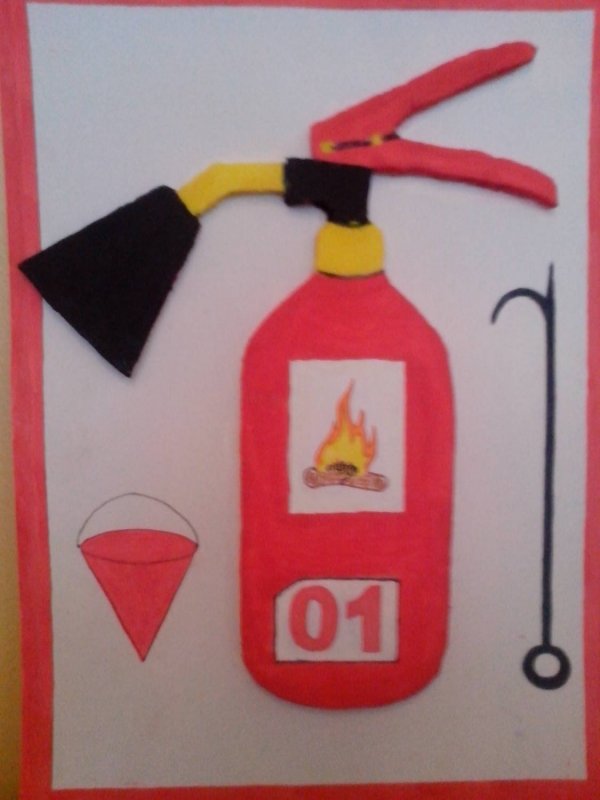 Аппликация из пластилина пожарная безопасность
