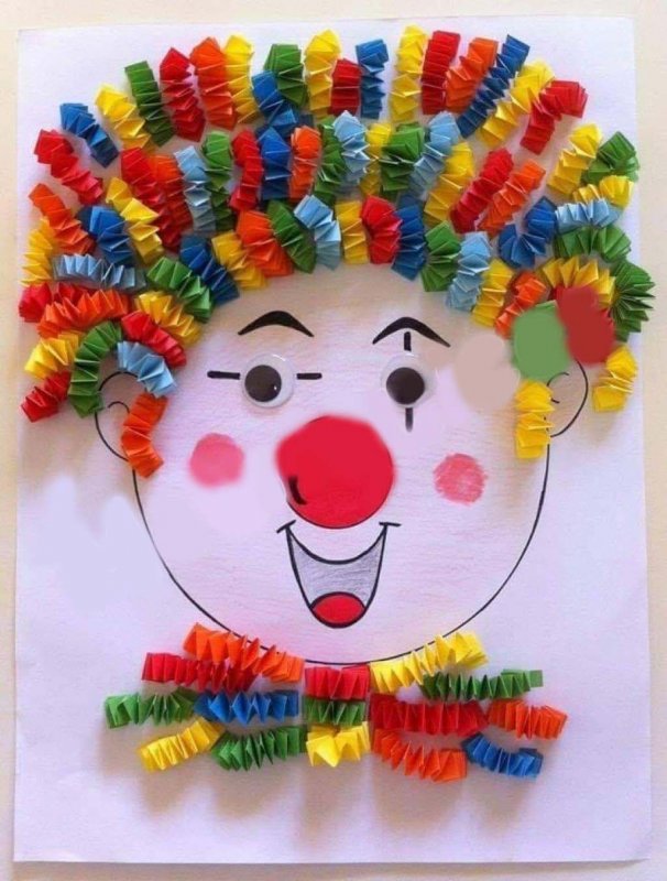 Клоун из бумаги для детей
