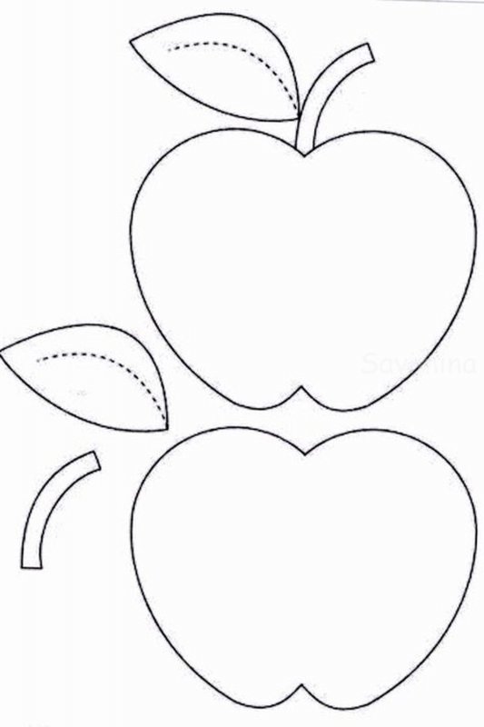 Макеты для рисования яблока