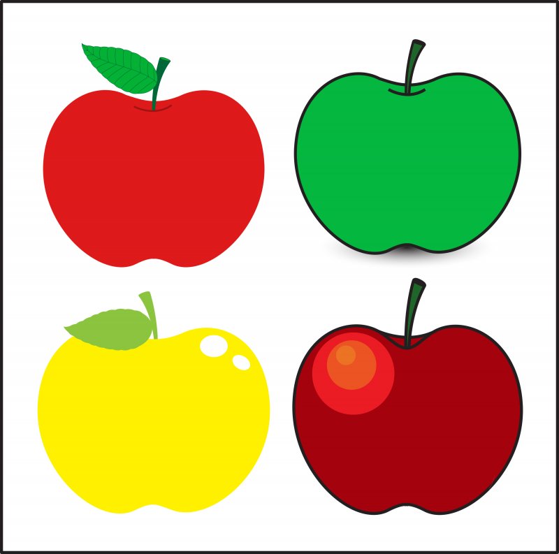 Аппликация яблоня с яблоками шаблон