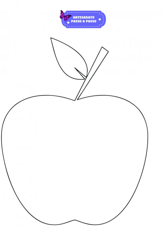 Шаблон яблока из фетра