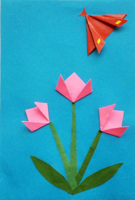 Аппликация оригами