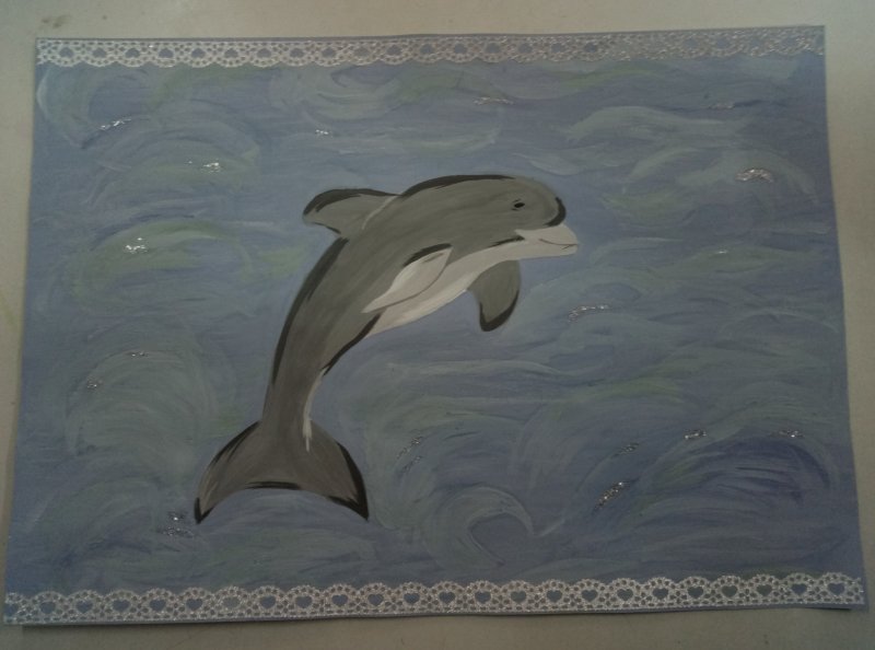 Дельфины шаблоны для вырезания