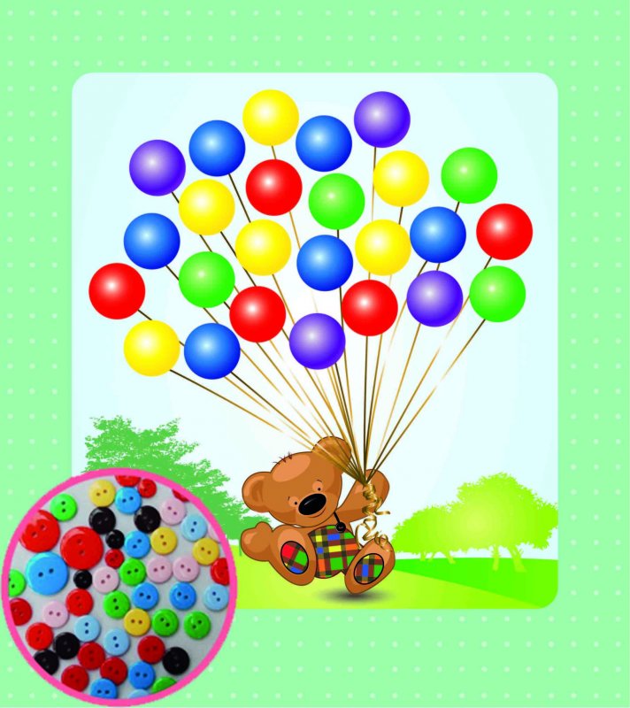 Аппликация воздушные шары