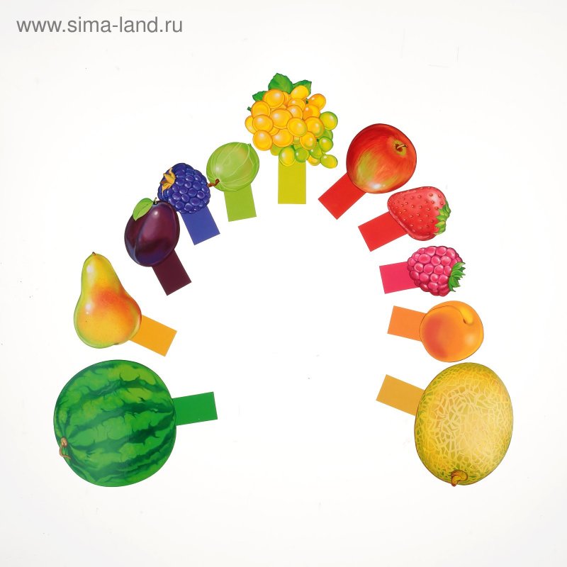 Дидактический набор корзинка с фруктами и ягодами