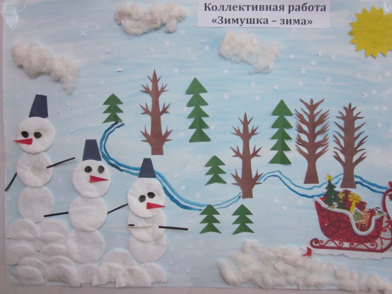 Детские рисунки снеговика