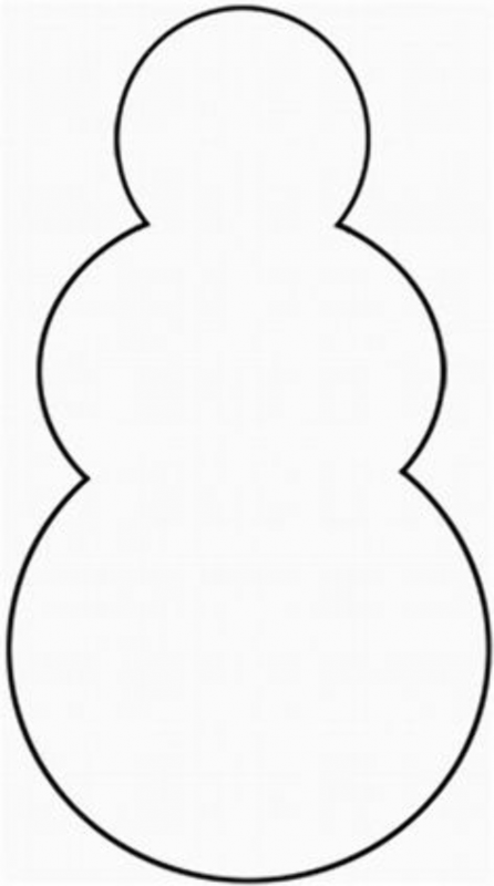 Аппликация Снеговик из бумаги