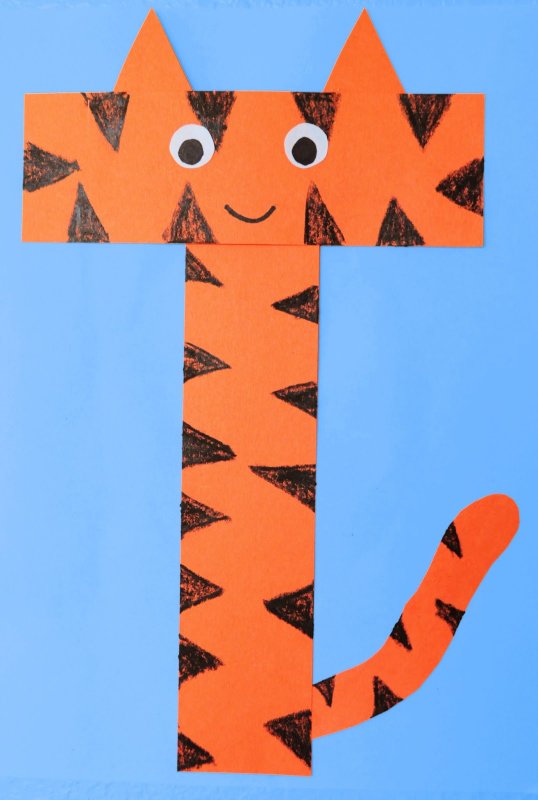Детская работа тигр в детском саду