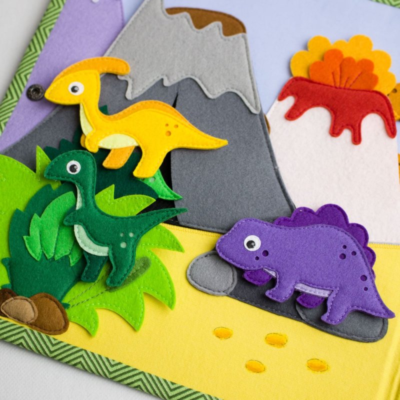 Динозавр красками для детей