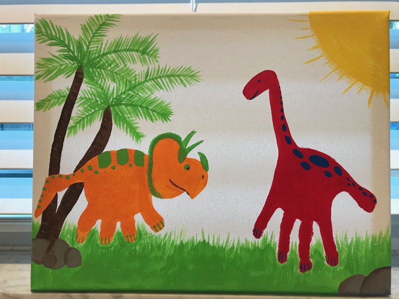 Динозавр аппликация для детей