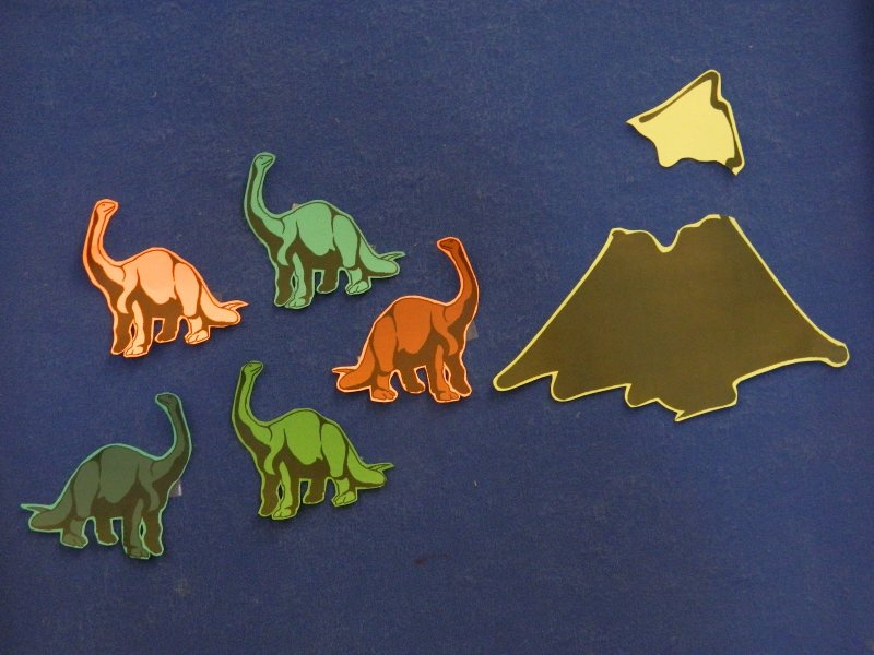 Развивающие книжки из фетра с динозаврами