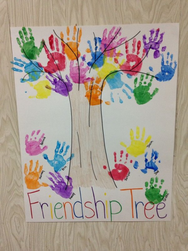 Дерево дружбы в детском саду подготовительная группа