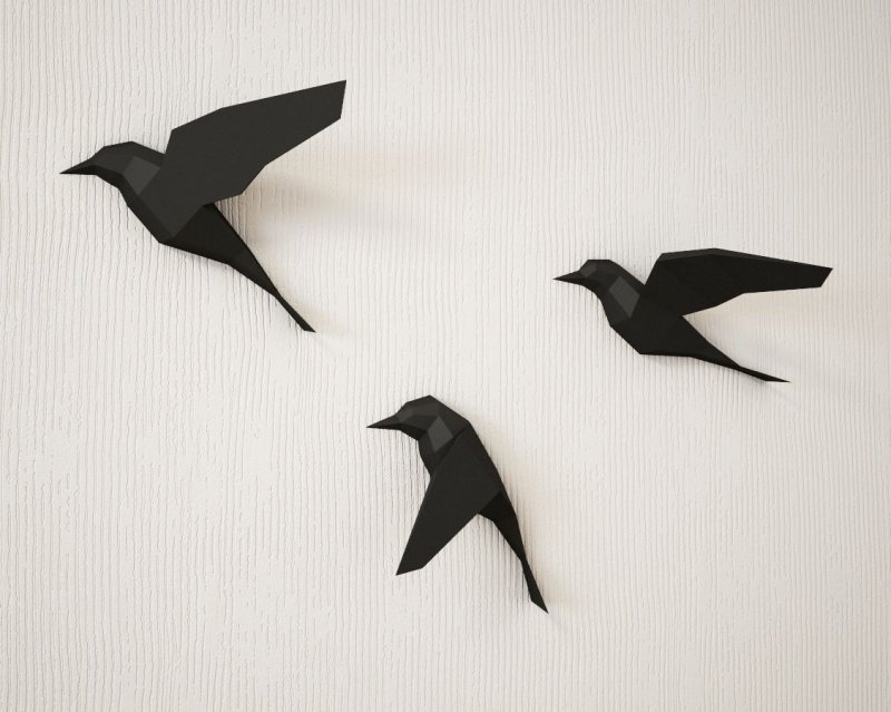 Полигональная модель птицы