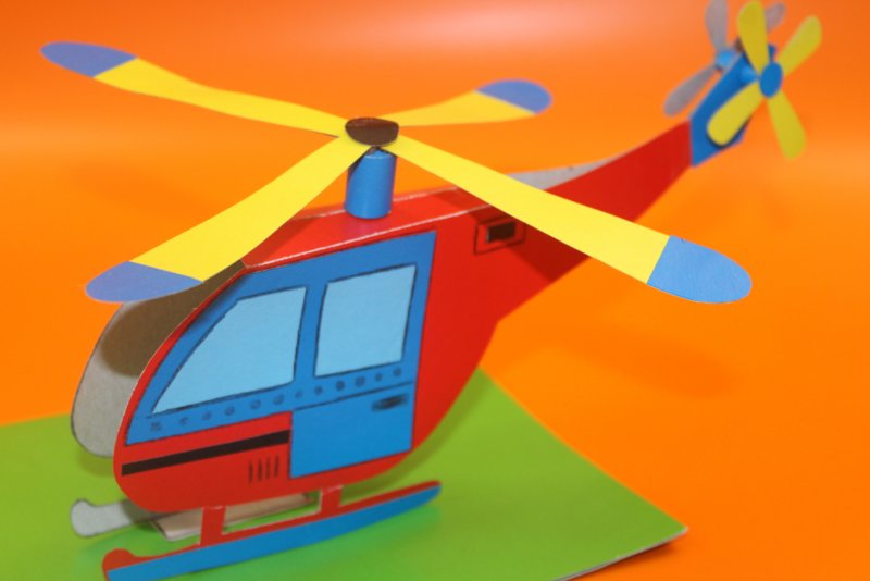 Вертолет аппликация для детей