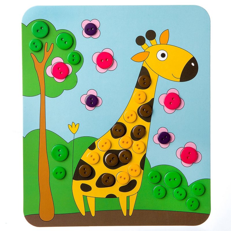 Аппликация жирафа для детей
